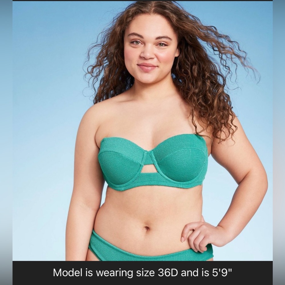 Light lift bandeau bikini top only.